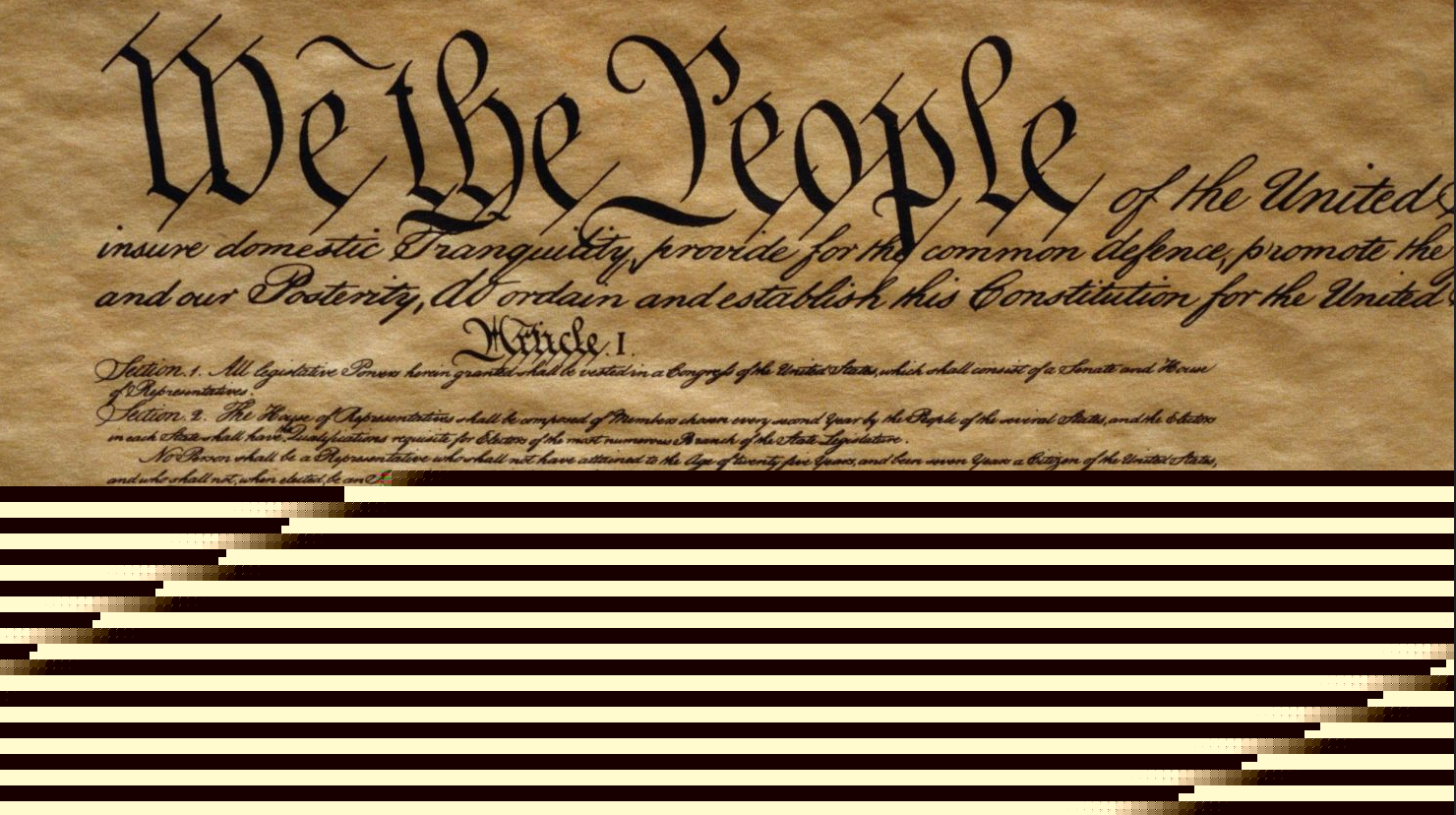 Croupted photo of the Bill of rights 